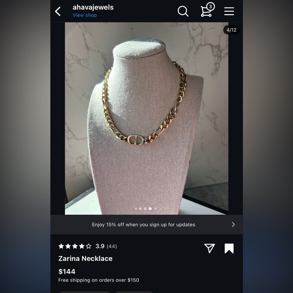 Christian Dior repurposed necklace - Picture 2 of 2